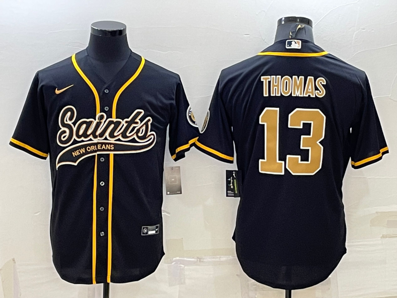 Men's New Orleans Saints Michael Thomas #13 Black Game jersey Joint Edition