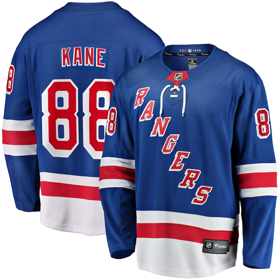 Men's New York Rangers Patrick Kane #88 Blue Player jersey