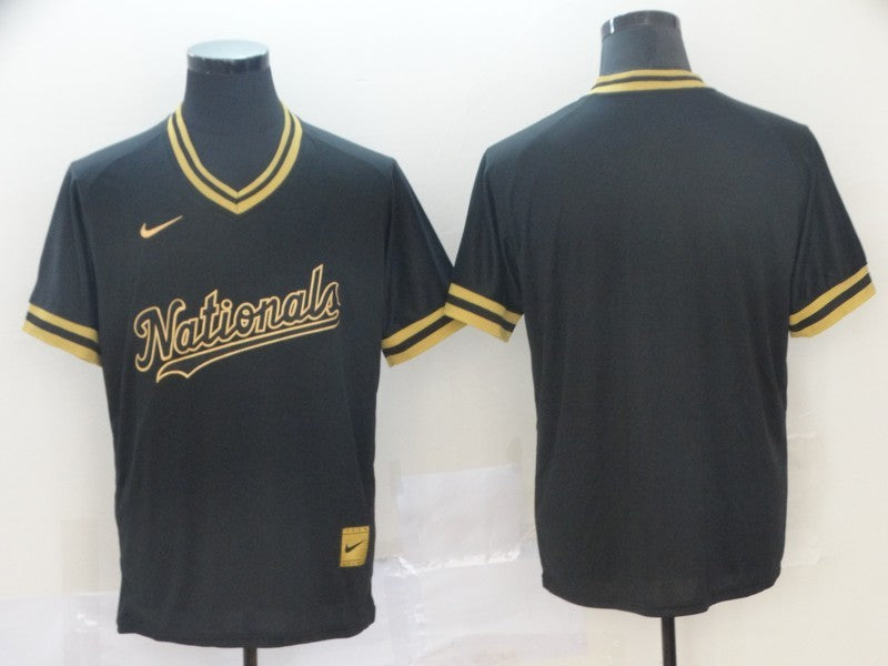 Men's Washington Nationals Black Alternate Authentic Blank jersey