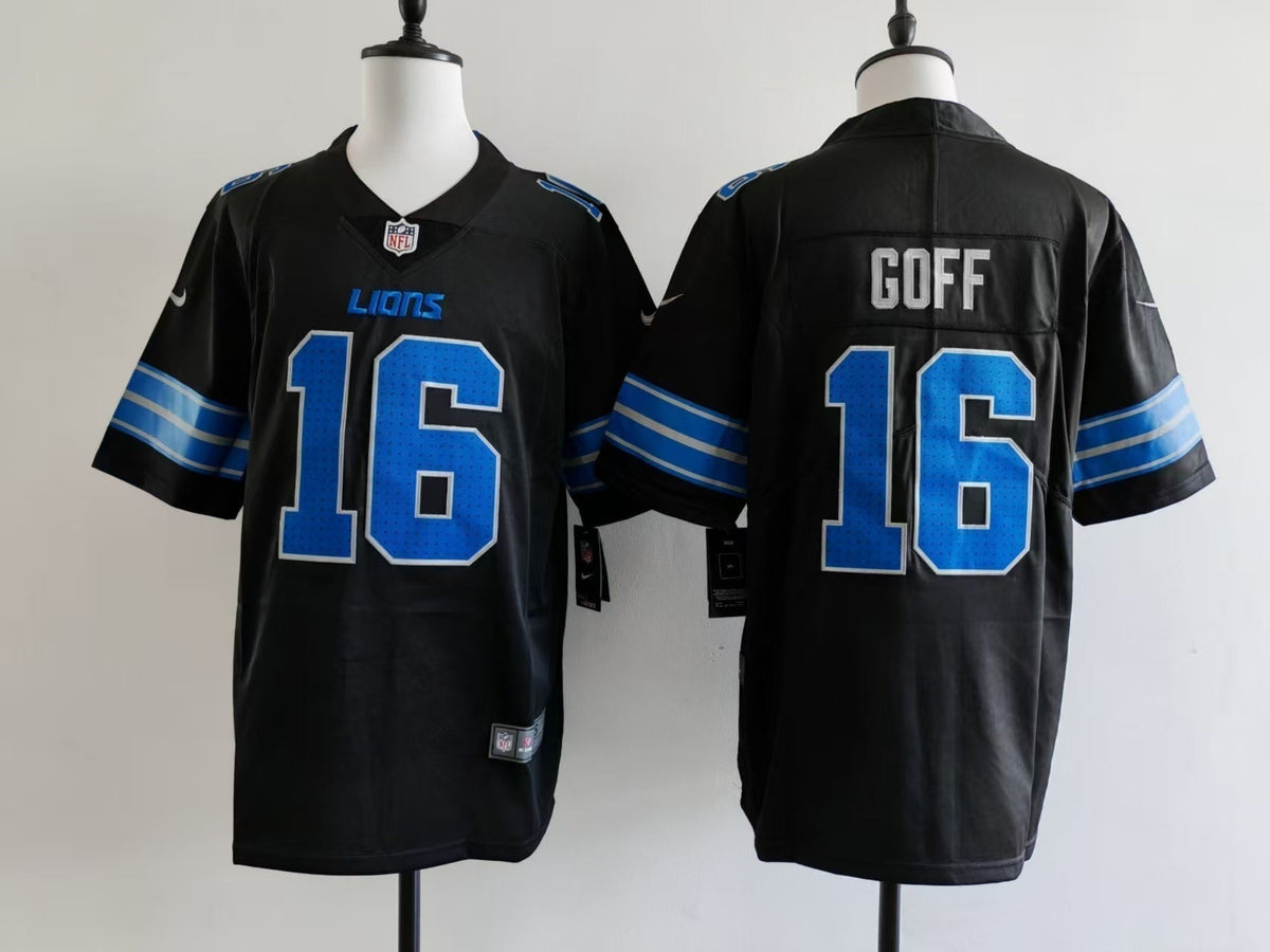 Men's Detroit Lions Jared Goff Jersey - Black