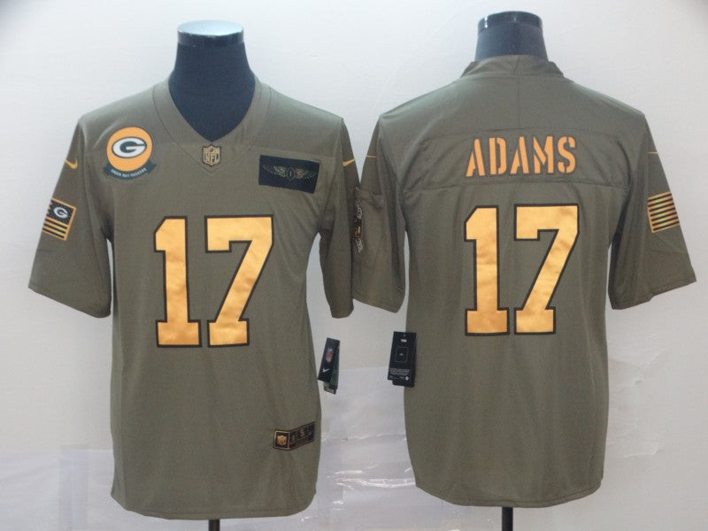 Men's Green Bay Packers Davante Adams #17 Brown Alternate Game Jersey1