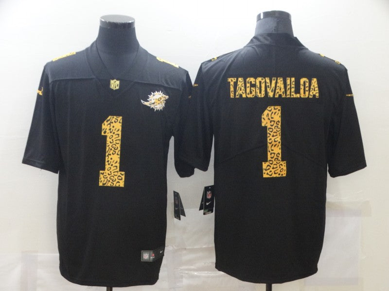 Men's Miami Dolphins Tua Tagovailoa #1 Black Game Player jersey