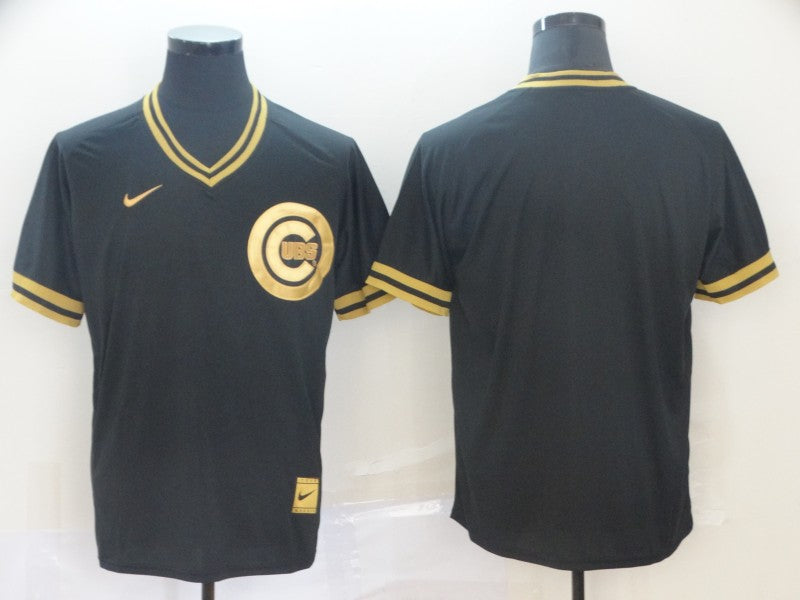 Men's Chicago Cubs Black Blank Replica jersey