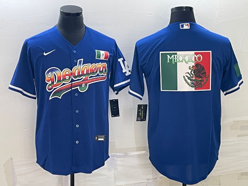 Men's Los Angeles Dodgers Blue Alternate Replica Player Name jersey
