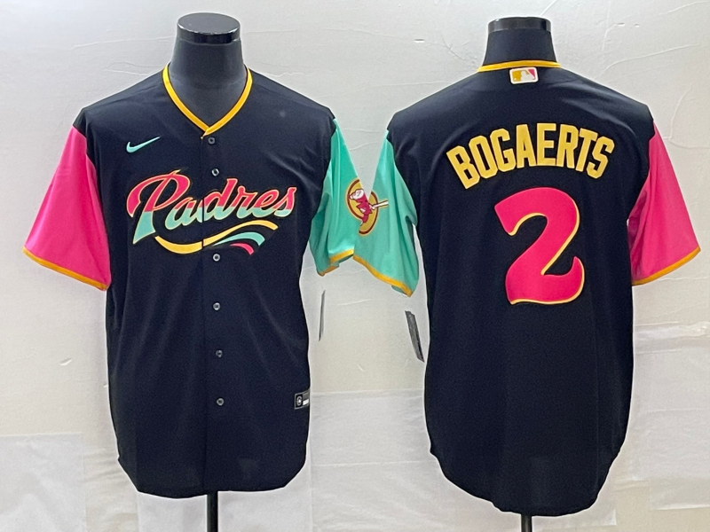Men's San Diego Padres Xander Bogaerts #2 Black City Connect Replica Player jersey