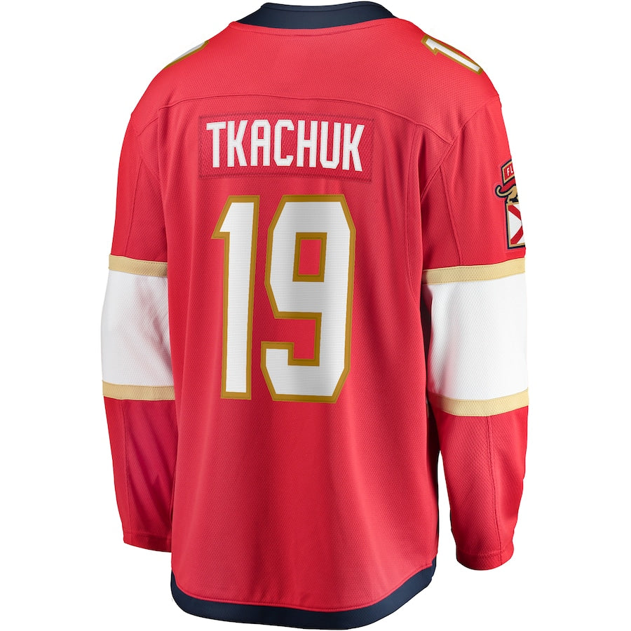 Matthew Tkachuk Florida Panthers Home 2024 Stanley Cup Champions Breakaway Jersey Red