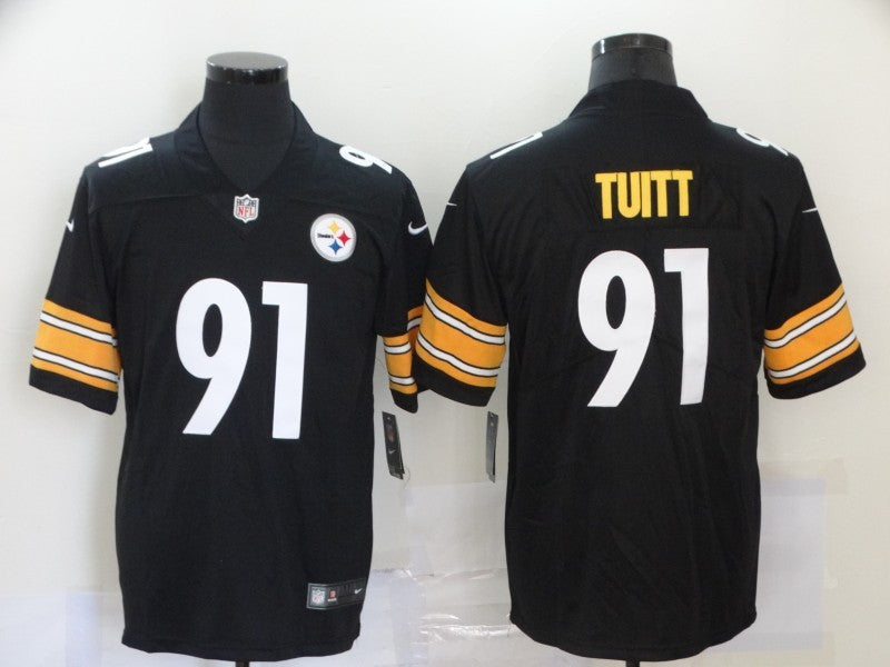 Men's Pittsburgh Steelers Stephon Tuitt #91 Black Game Jersey1