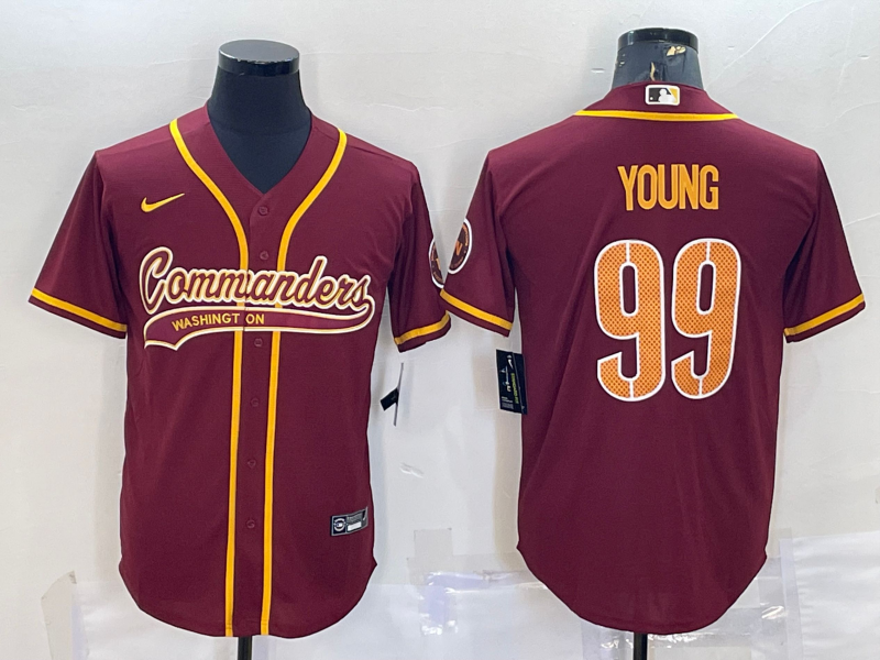 Men's Washington Commanders Chase Young #99 Red Game jersey Joint Edition