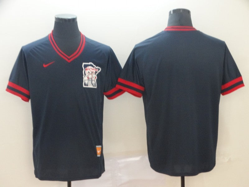 Men's Minnesota Twins Navy Replica Blank jersey