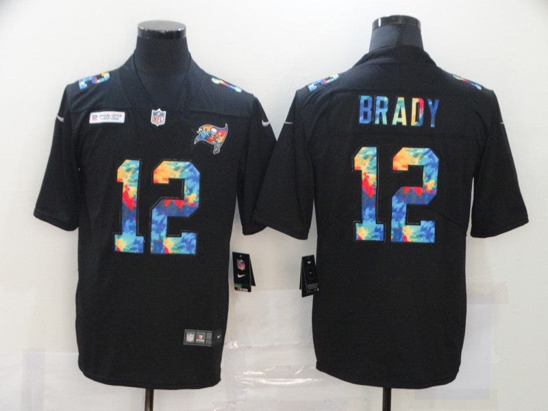 Men's Tampa Bay Buccaneers Tom Brady #12 Black Game Player jersey