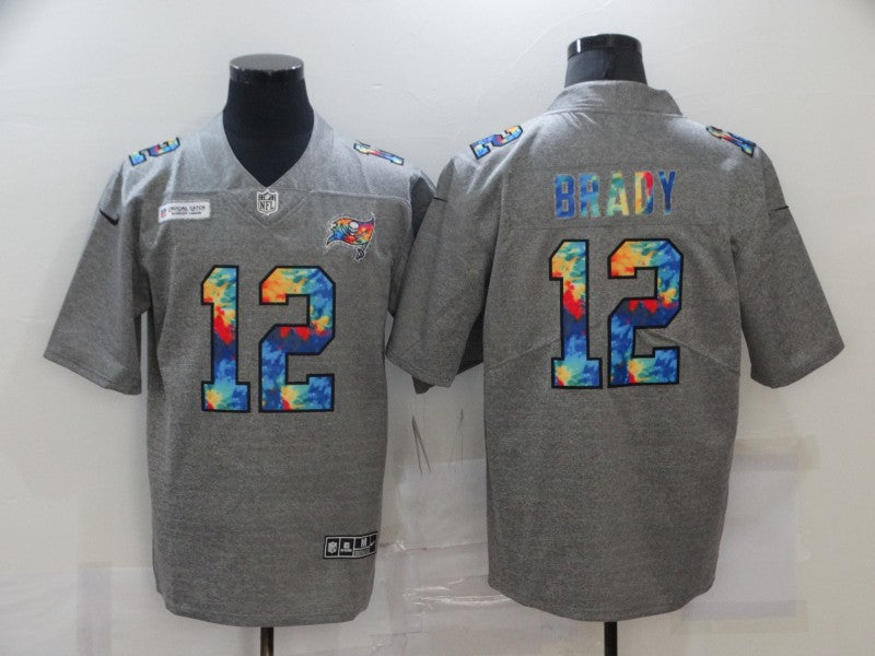 Men's Tampa Bay Buccaneers Tom Brady #12 Gray Player Game jersey