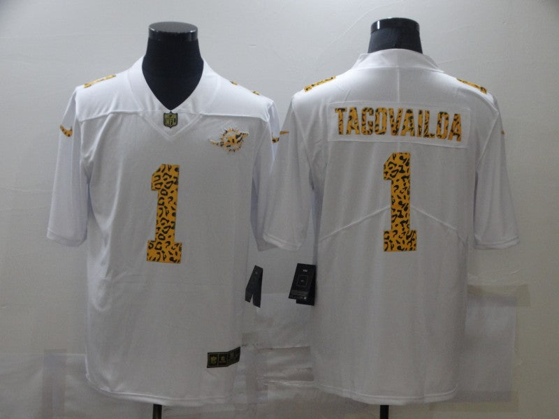 Men's Miami Dolphins Tua Tagovailoa #1 White Game jersey