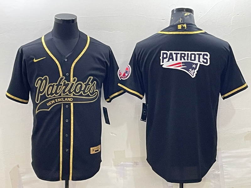 Men's New England Patriots Black Game jersey