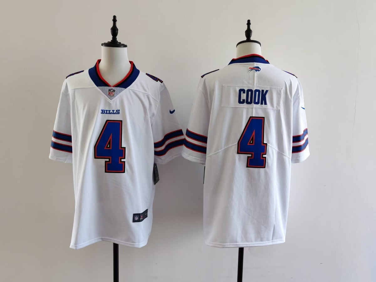 Men's Buffalo Bills James Cook Jersey-White
