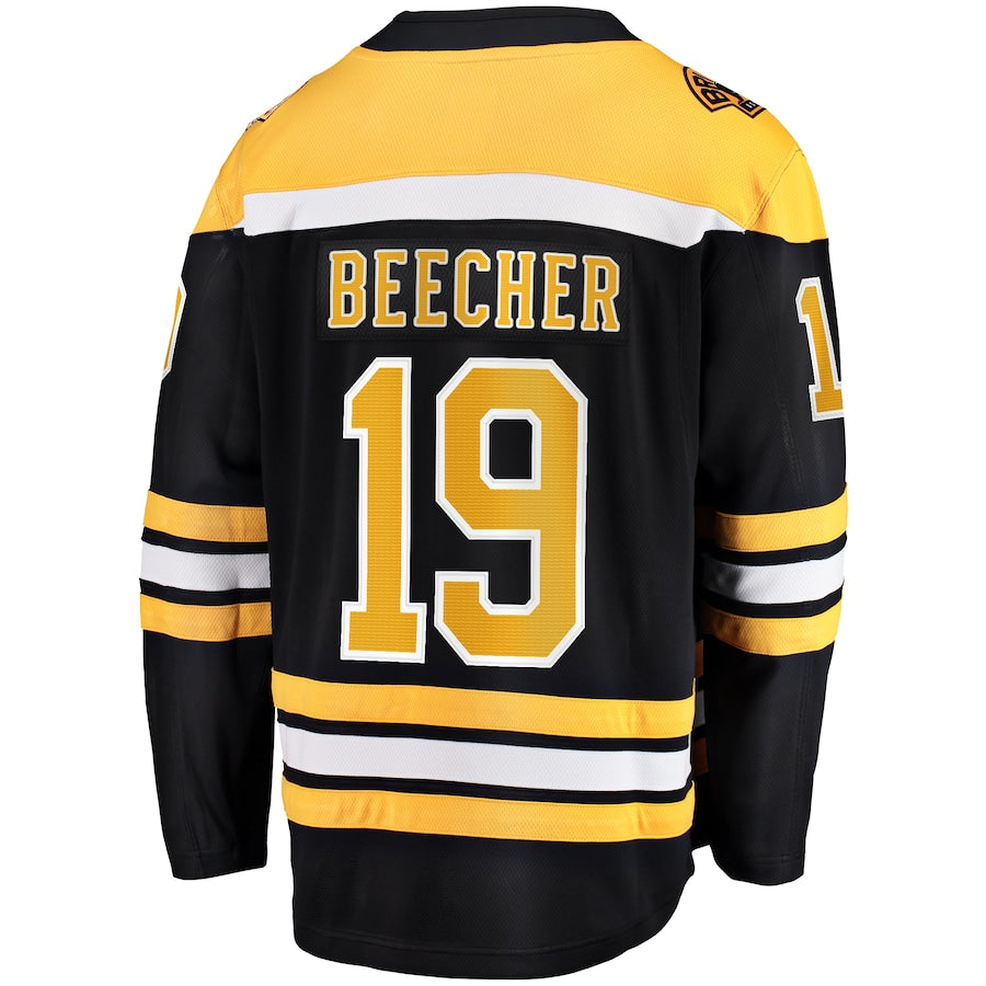 John Beecher Boston Bruins Home Premier Breakaway Jersey - Black