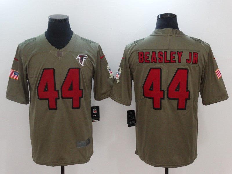 Men's Atlanta Falcons Vic Beasley Jr #44 Brown Game Jersey1