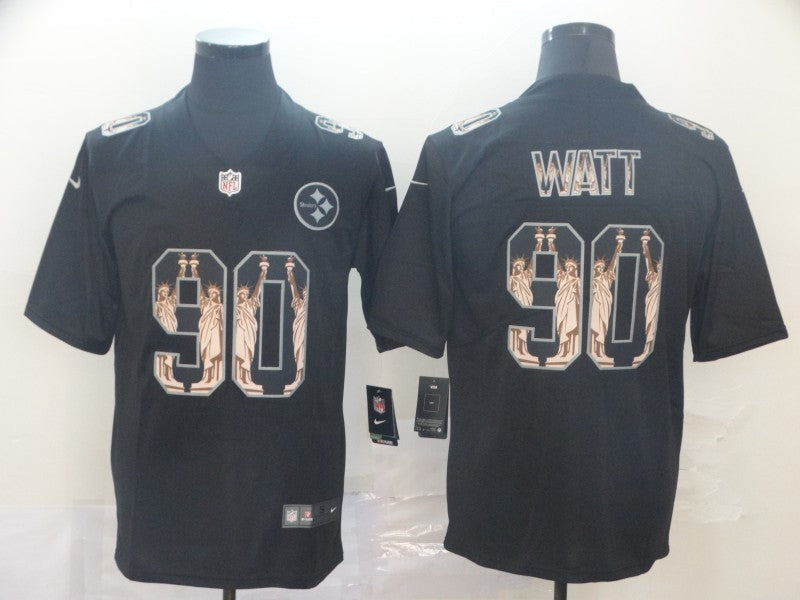 Men's Pittsburgh Steelers T.J. Watt Black Player Jersey1