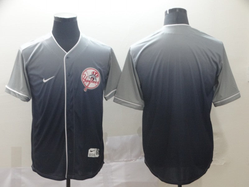 Men's New York Yankees Grey Gradient Replica Blank jersey