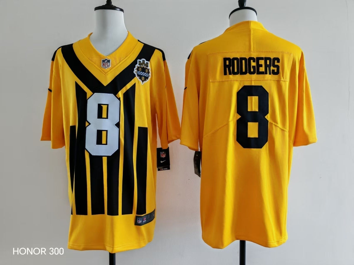 Men's Pittsburgh Steelers Aaron Rodgers Nike Jersey - Retro Yellow-1