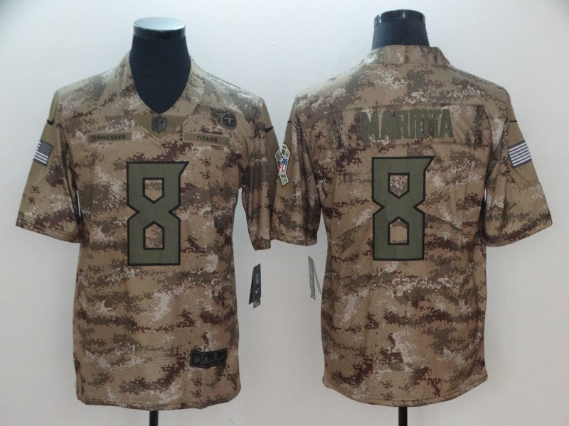 Men's Tennessee Titans Marcus Mariota #8 Camouflage Game Jersey1