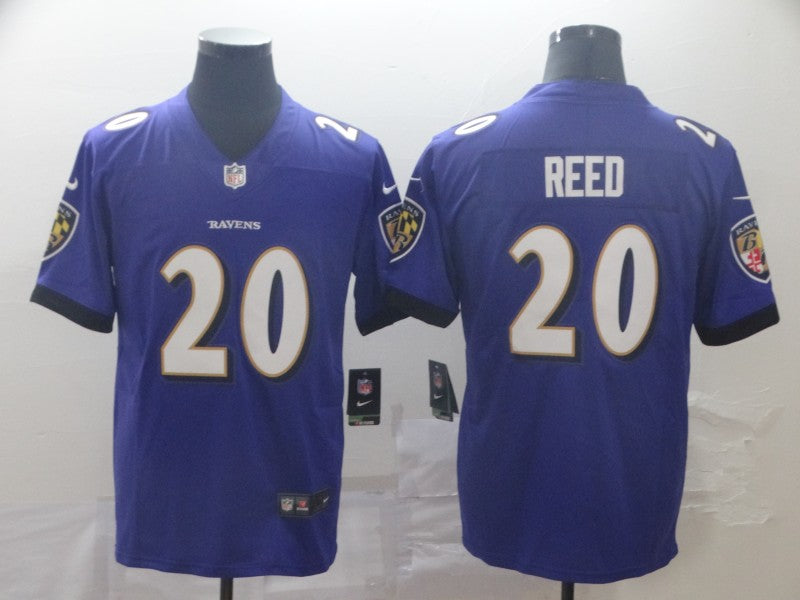 Men's Baltimore Ravens Ed Reed #20 Purple Game Jersey1