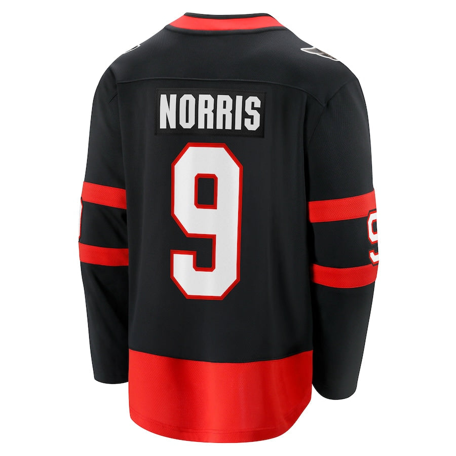 Josh Norris Ottawa Senators Home Breakaway Jersey - Black
