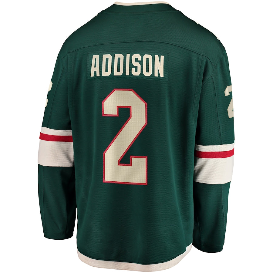 Calen Addison Minnesota Wild Home Breakaway Jersey - Green