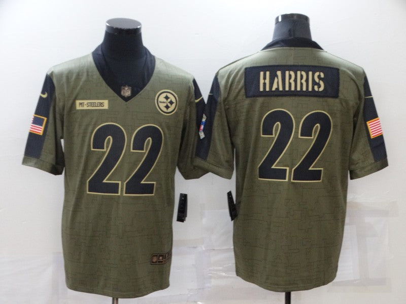 Men's Pittsburgh Steelers Najee Harris #22 Brown Game jersey