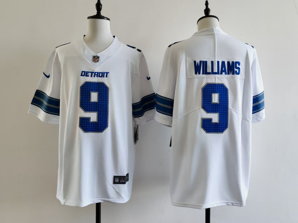 Men's Detroit Lions Jameson Williams Jersey - White#9