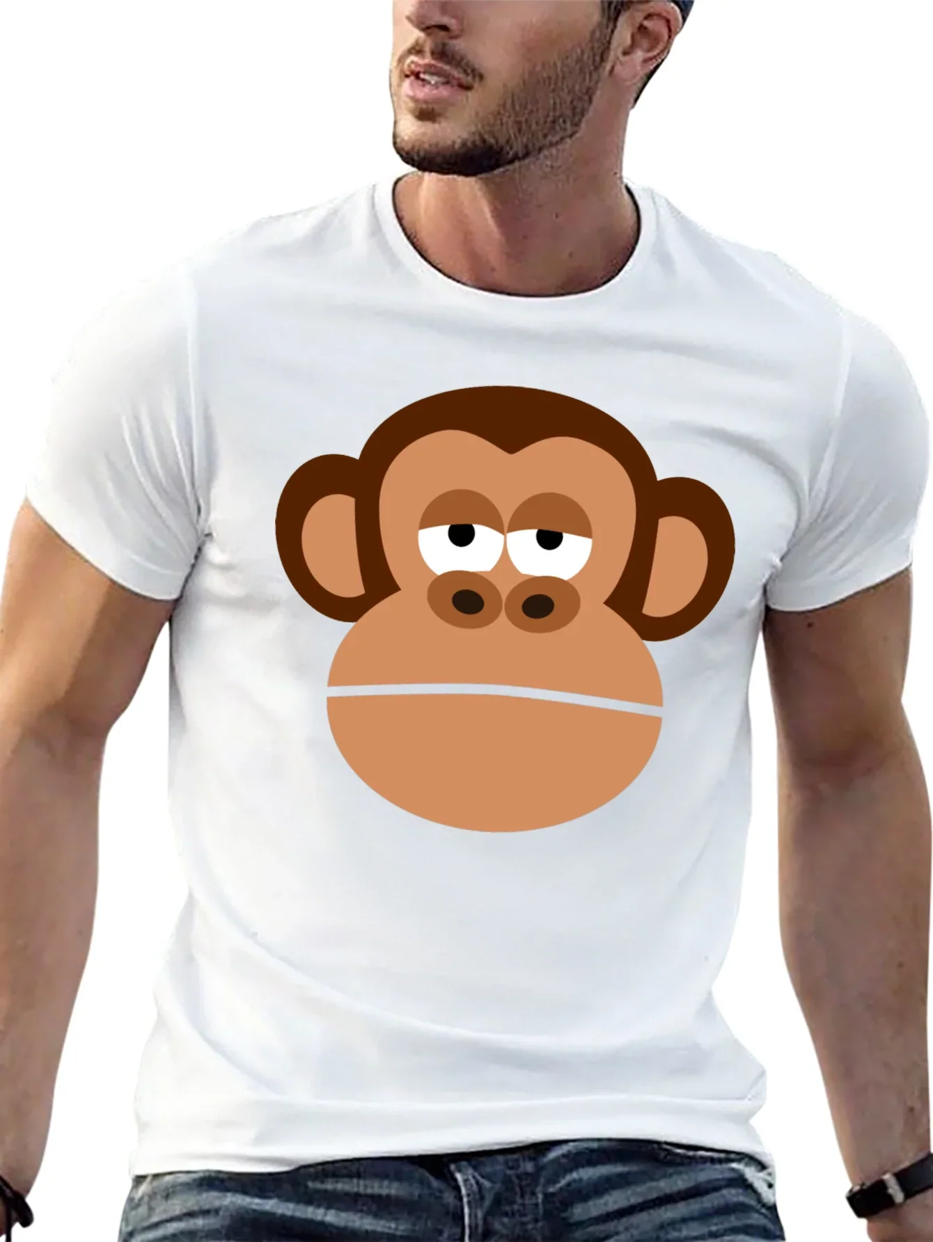 Monkey Face Graphic Tee - Funny Unisex T-Shirt