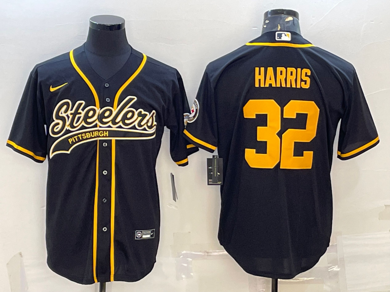 Men's Pittsburgh Steelers Franco Harris #32 Black Vapor F.U.S.E. Limited Jersey1