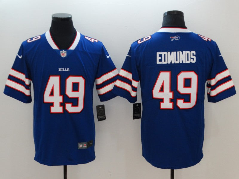 Men's Buffalo Bills Tremaine Edmunds #49 Blue Game Player Jersey1