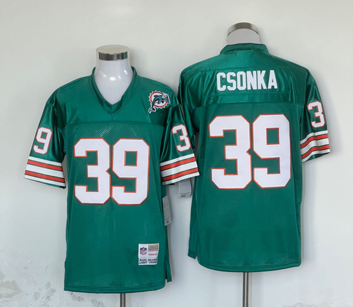 Men's Miami Dolphins Larry Csonka Aqua Legacy Replica Jersey1