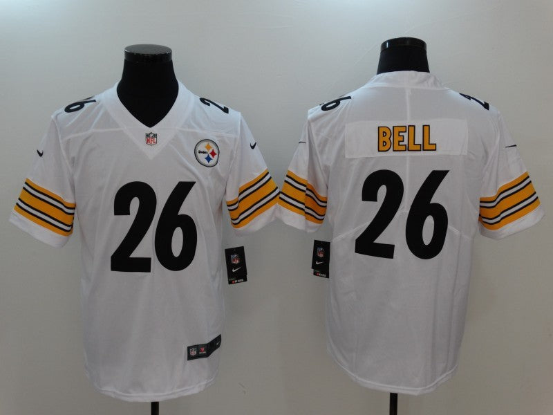 Men's Pittsburgh Steelers LeVeon Bell #26 White Game Jersey1