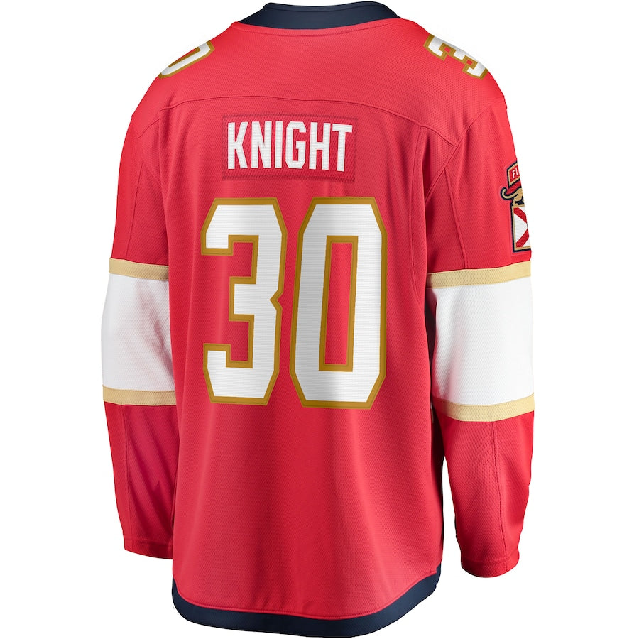 Spencer Knight Florida Panthers Home Breakaway Replica Jersey - Red