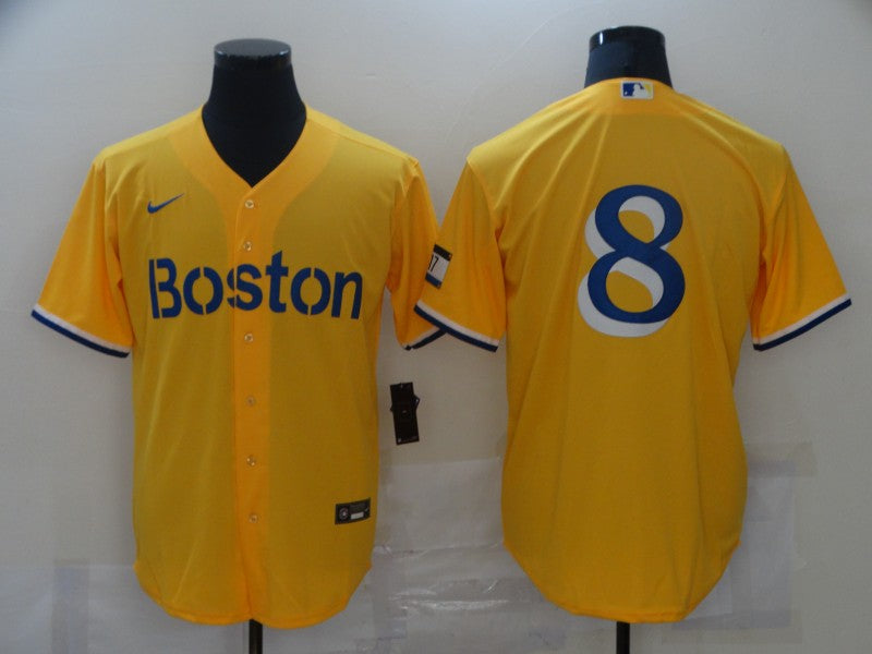 Men's Boston Red Sox Carl Yastrzemski #8 Gold City Connect Replica Player jersey