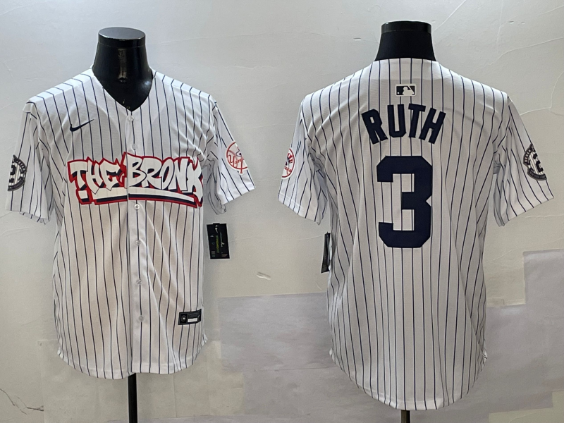 Men's New York Yankees Babe Ruth White Limited Player jersey