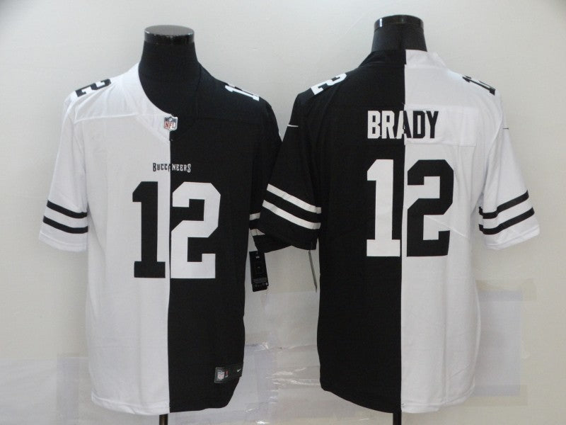Men's Tampa Bay Buccaneers Tom Brady #12 Black/White Game jersey