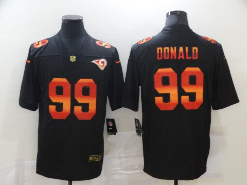 Men's Los Angeles Rams Aaron Donald #99 Black Player Game jersey