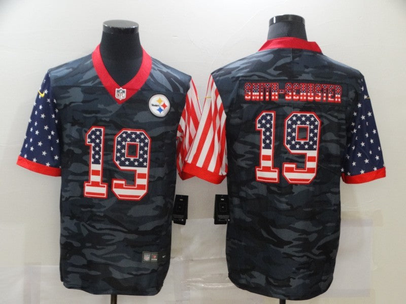 Men's Pittsburgh Steelers JuJu Smith-Schuster #19 Gray Camouflage Game Player jersey