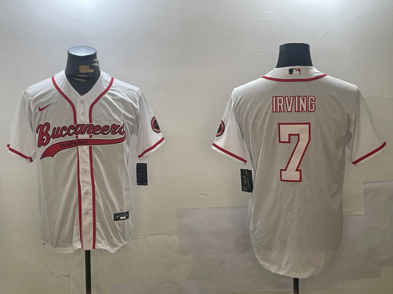 Men's Tampa Bay Buccaneers Bucky Irving #7 White Game Jersey1