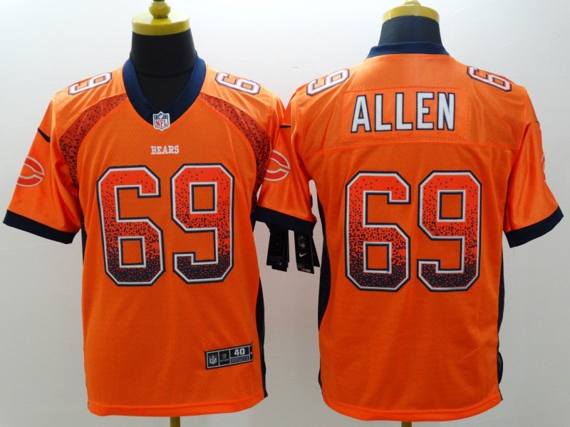Men's Chicago Bears Jared Allen #69 Orange Game Jersey1