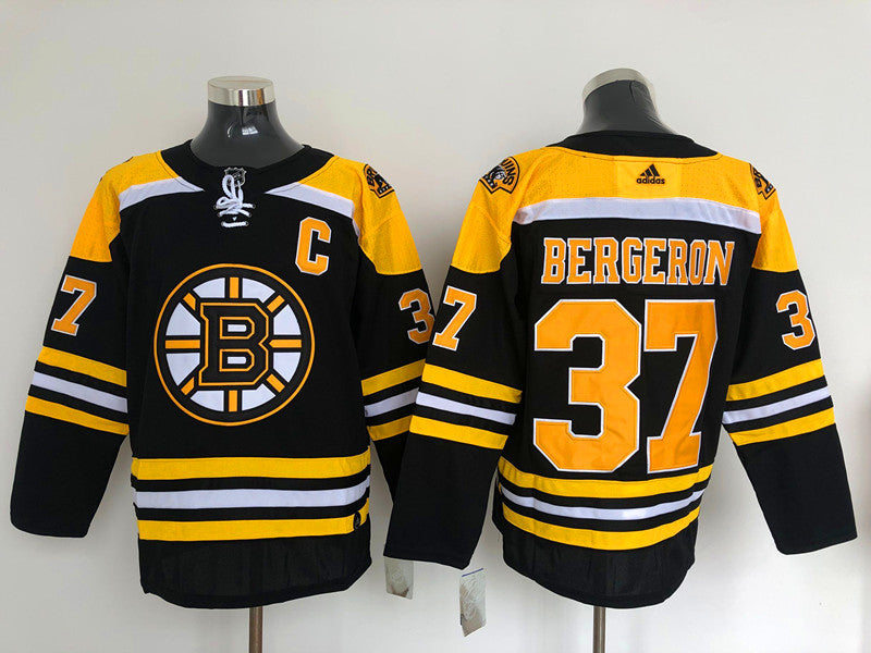 Men's Boston Bruins Patrice Bergeron #37 Black jersey