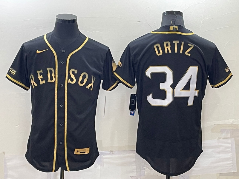 Men's Boston Red Sox David Ortiz #34 Black Stitched jersey