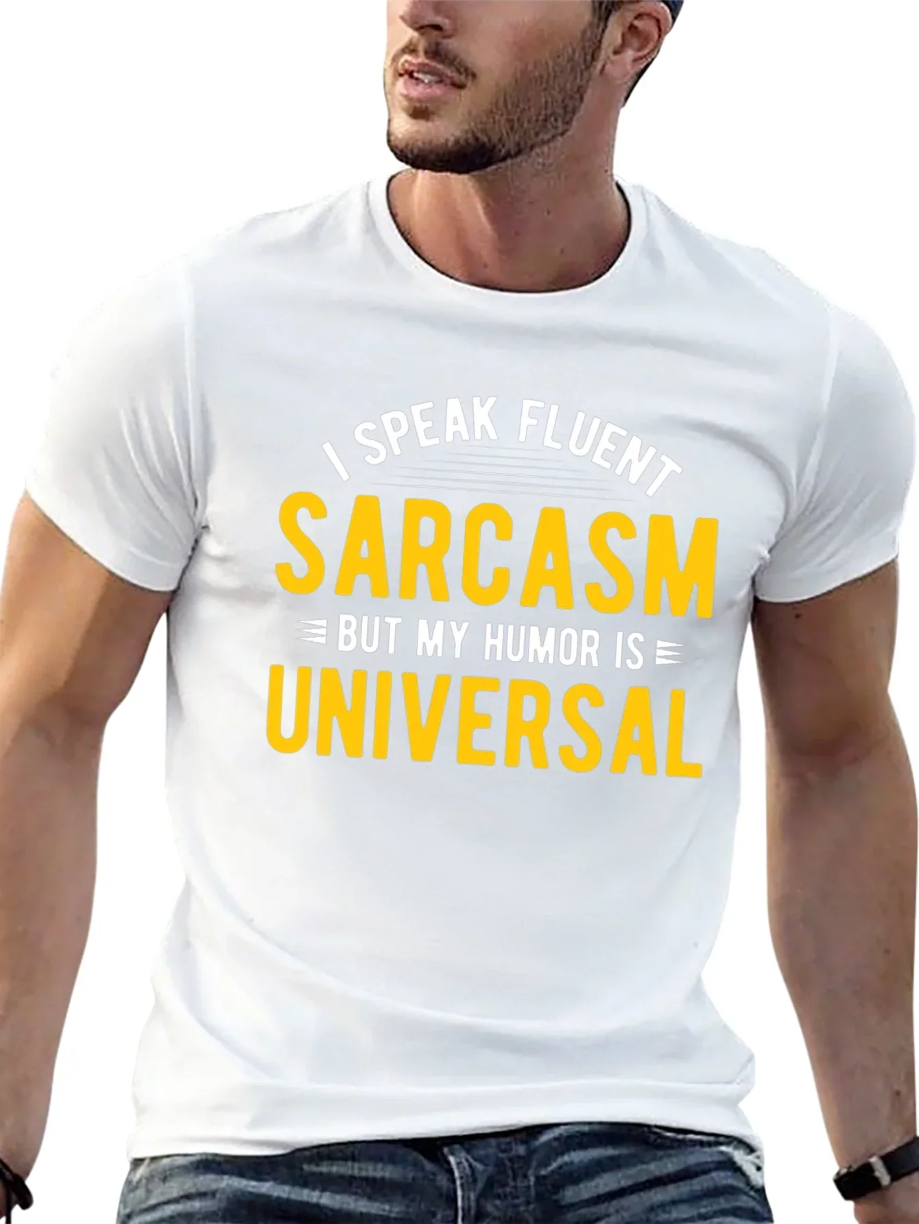 Fluent Sarcasm Humor Universal Black T-Shirt