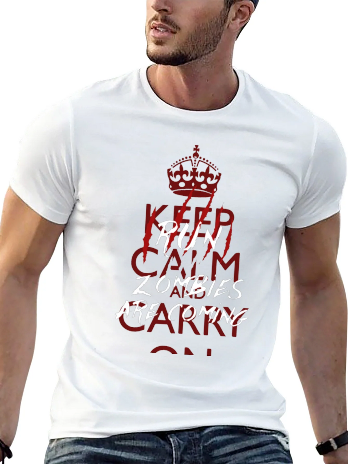 Keep Run Calm Zombies T-Shirt