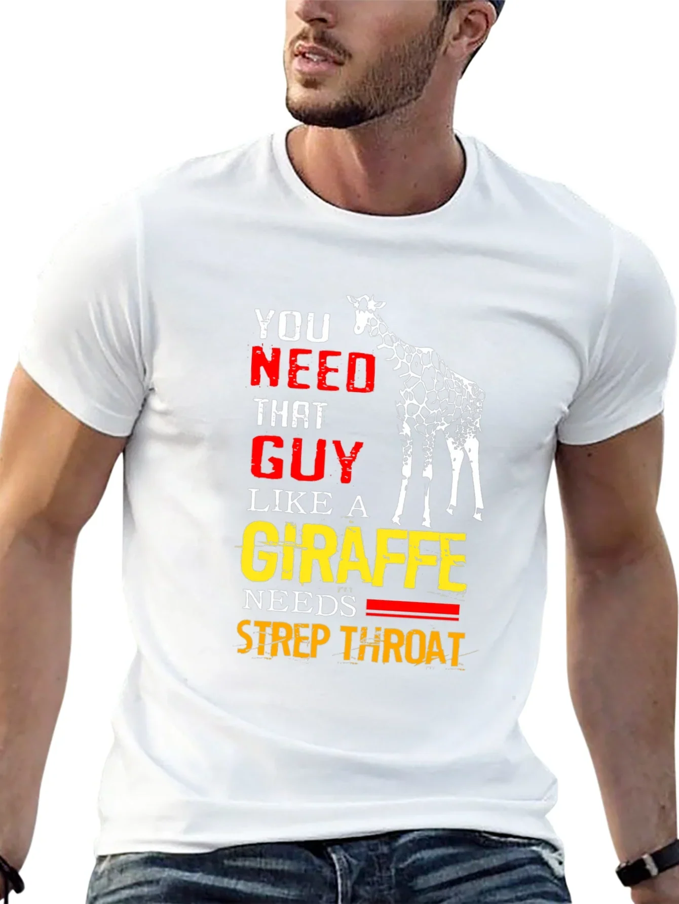 Giraffe Strep Throat T-Shirt - Funny Graphic Tee