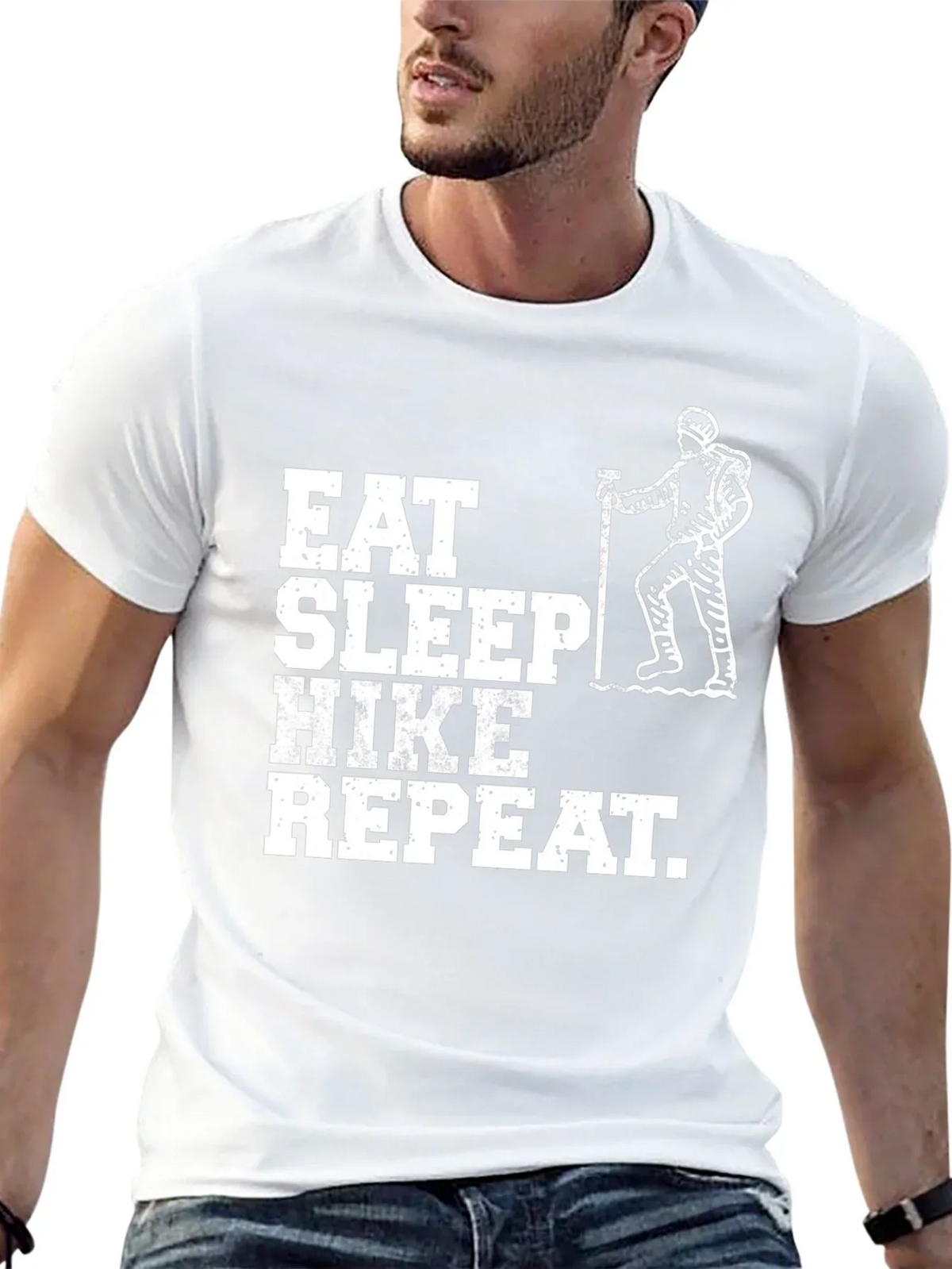 Eat Sleep Hike Repeat Black T-Shirt