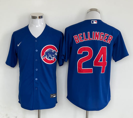 Men's Chicago Cubs Cody Bellinger #24 Royal Replica Player Jersey1