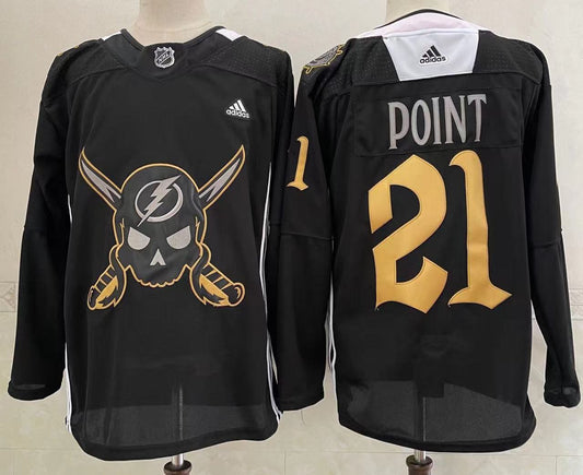 Men's Tampa Bay Lightning Brayden Point #21 Black Home Breakaway Player jersey
